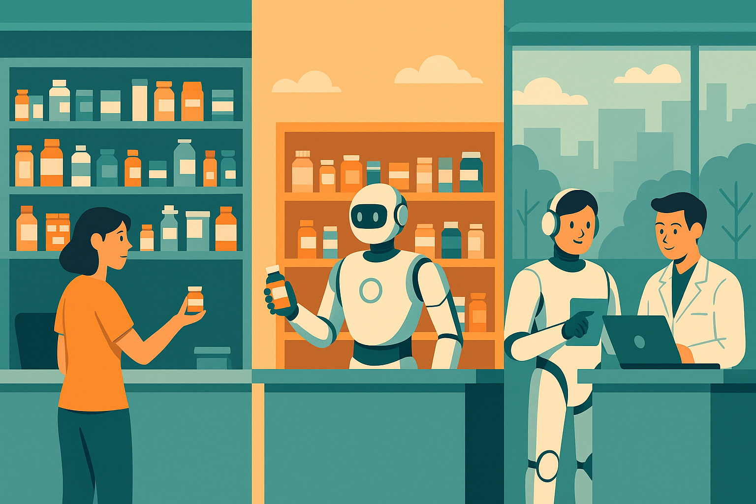 Pelayanan Farmasi Klinik Konvensional, Murni AI vs Kolaboratif AI